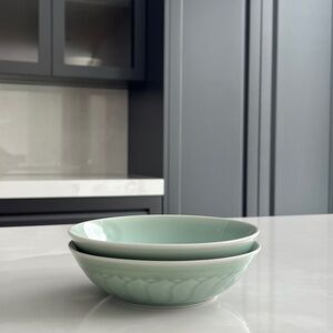 Longquan Celadon Bowls, Set of 2. Lotus Flower Celadon Bowls.
